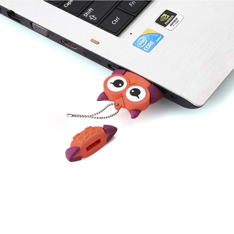 GARRULAX USB Flash Drive, 8GB / 16GB / 32GB USB2.0 Cute Animal USB Memory Stick Date Storage Pendrive Thumb Drives for Kids Children Collegue Student(16GB, Owl) - Image 4